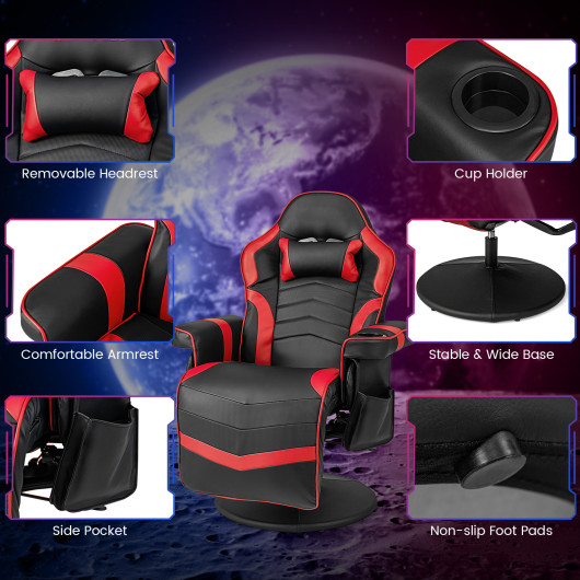 Massage Reclining Gaming Chair with Adjustable Height, Footrest, and Reclining Backrest 20 Massage Reclining Gaming Chair with Adjustable Height, Footrest, and Reclining Backrest - Image 20