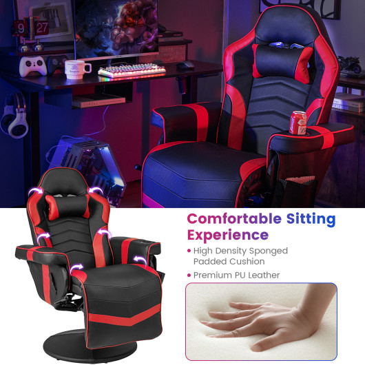 Massage Reclining Gaming Chair with Adjustable Height, Footrest, and Reclining Backrest 21 Massage Reclining Gaming Chair with Adjustable Height, Footrest, and Reclining Backrest - Image 21