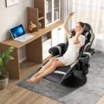 Massage Reclining Gaming Chair with Adjustable Height, Footrest, and Reclining Backrest 64 Massage Reclining Gaming Chair with Adjustable Height, Footrest, and Reclining Backrest