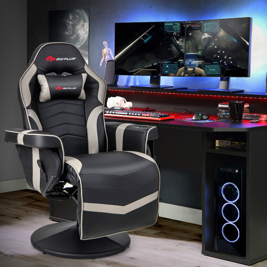 Massage Reclining Gaming Chair with Adjustable Height, Footrest, and Reclining Backrest 30 Massage Reclining Gaming Chair with Adjustable Height, Footrest, and Reclining Backrest - Image 30