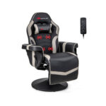 Massage Reclining Gaming Chair with Adjustable Height, Footrest, and Reclining Backrest 66 Massage Reclining Gaming Chair with Adjustable Height, Footrest, and Reclining Backrest