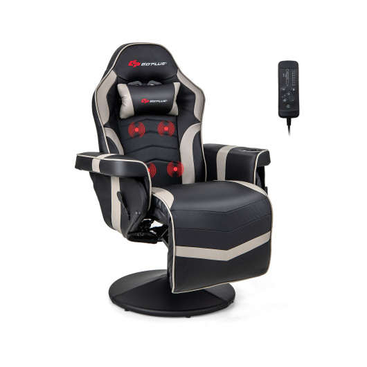 Massage Reclining Gaming Chair with Adjustable Height, Footrest, and Reclining Backrest 31 Massage Reclining Gaming Chair with Adjustable Height, Footrest, and Reclining Backrest - Image 31