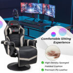 Massage Reclining Gaming Chair with Adjustable Height, Footrest, and Reclining Backrest 69 Massage Reclining Gaming Chair with Adjustable Height, Footrest, and Reclining Backrest