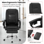 Massage Reclining Executive Chair with Footrest and Remote Control