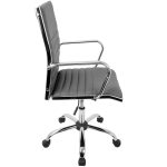 Master Grey Faux Leather Contemporary Swivel Office Chair 17 Master Grey Faux Leather Contemporary Swivel Office Chair