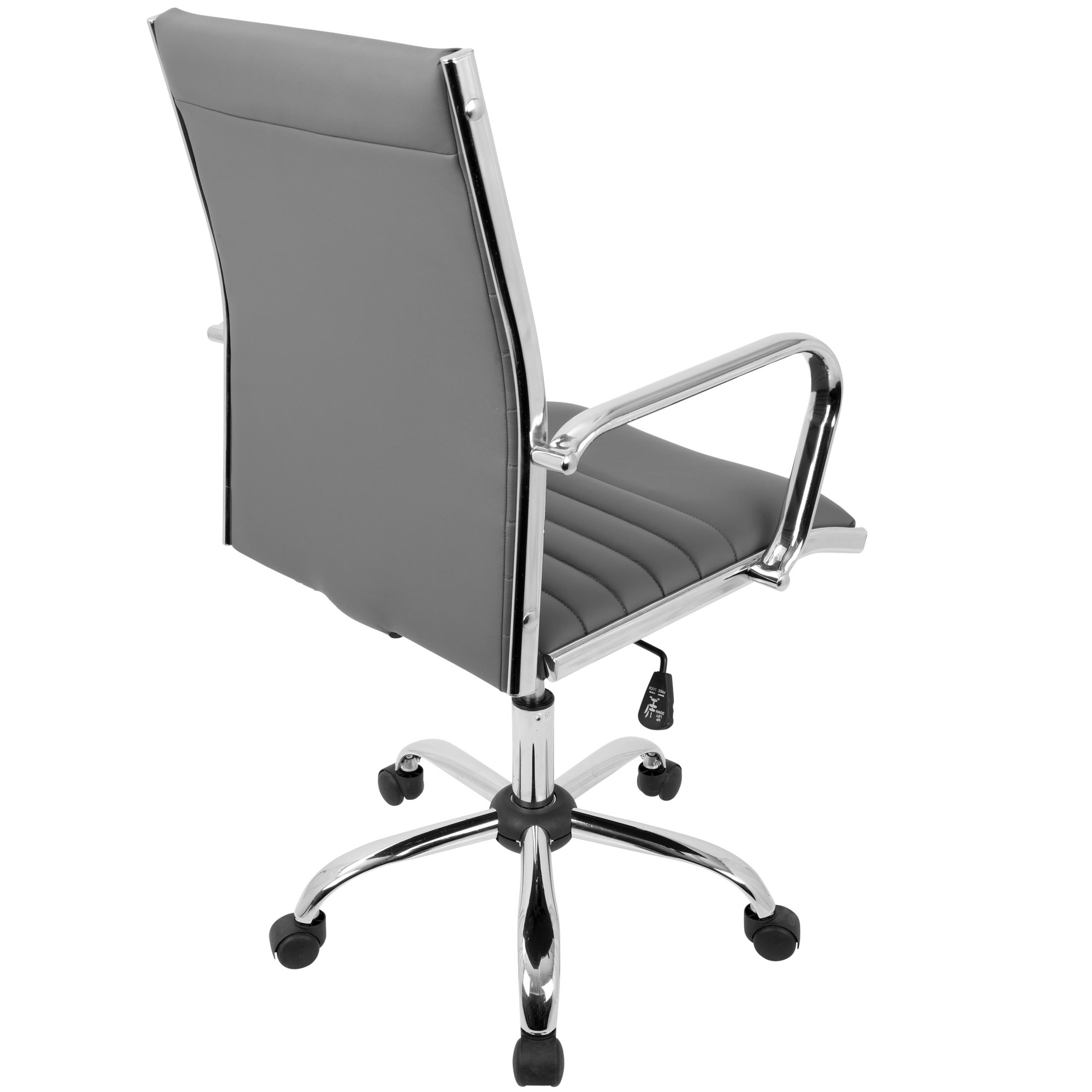 Master Grey Faux Leather Contemporary Swivel Office Chair 7 Master Grey Faux Leather Contemporary Swivel Office Chair - Image 7