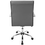 Master Grey Faux Leather Contemporary Swivel Office Chair 19 Master Grey Faux Leather Contemporary Swivel Office Chair