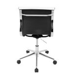 Master White Faux Leather Contemporary Armless Adjustable Task Chair 13 Master White Faux Leather Contemporary Armless Adjustable Task Chair