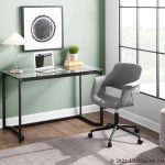 Masters Black Steel and Glass Contemporary Office Desk 16 Masters Black Steel and Glass Contemporary Office Desk