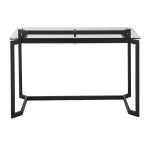 Masters Black Steel and Glass Contemporary Office Desk 25 Masters Black Steel and Glass Contemporary Office Desk