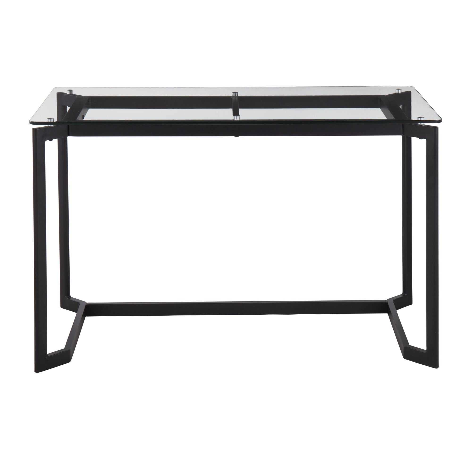 Masters Black Steel and Glass Contemporary Office Desk 11 Masters Black Steel and Glass Contemporary Office Desk - Image 11