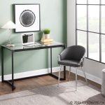 Masters Black Steel and Glass Contemporary Office Desk 18 Masters Black Steel and Glass Contemporary Office Desk