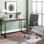 Masters Black Steel and Glass Contemporary Office Desk 19 Masters Black Steel and Glass Contemporary Office Desk