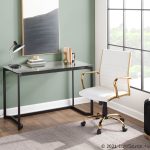 Masters Black Steel and Glass Contemporary Office Desk 20 Masters Black Steel and Glass Contemporary Office Desk