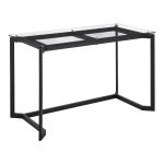 Masters Black Steel and Glass Contemporary Office Desk 21 Masters Black Steel and Glass Contemporary Office Desk