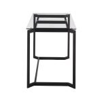 Masters Black Steel and Glass Contemporary Office Desk 22 Masters Black Steel and Glass Contemporary Office Desk