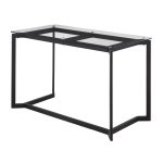 Masters Black Steel and Glass Contemporary Office Desk 23 Masters Black Steel and Glass Contemporary Office Desk