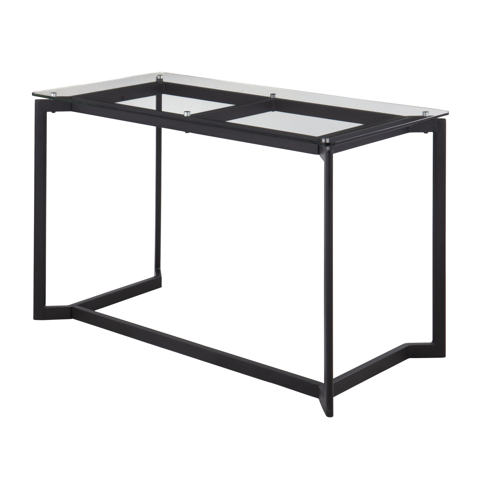 Masters Black Steel and Glass Contemporary Office Desk 9 Masters Black Steel and Glass Contemporary Office Desk - Image 9