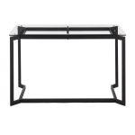Masters Black Steel and Glass Contemporary Office Desk 24 Masters Black Steel and Glass Contemporary Office Desk