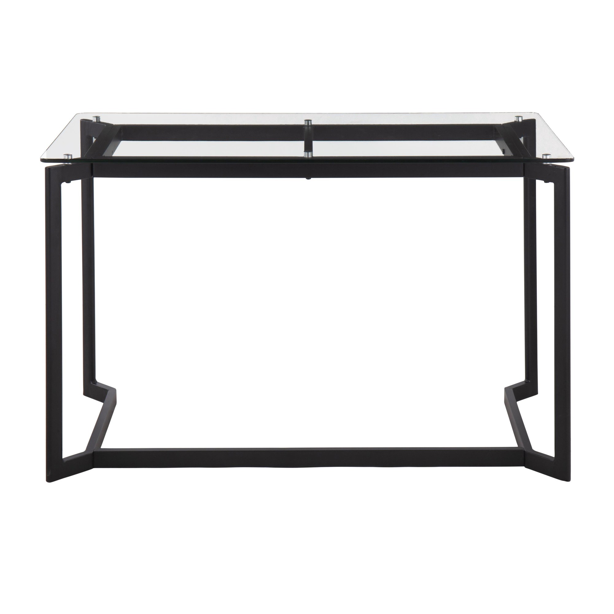 Masters Black Steel and Glass Contemporary Office Desk 10 Masters Black Steel and Glass Contemporary Office Desk - Image 10