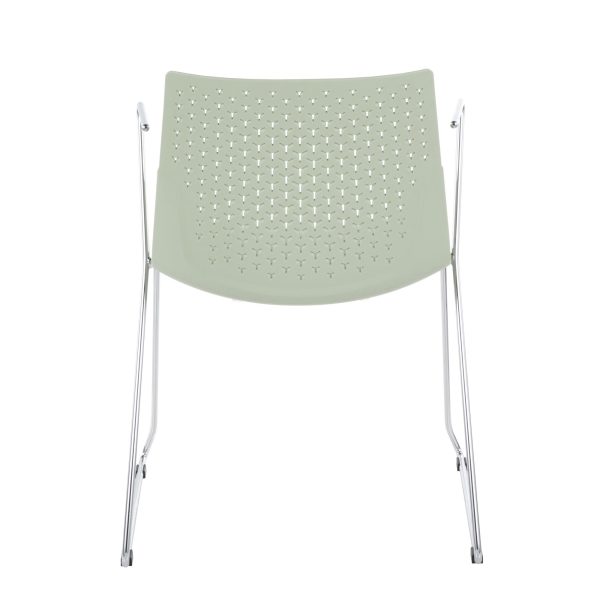 Matcha Green Chrome Contemporary Dining Accent Chairs Set of 2 4