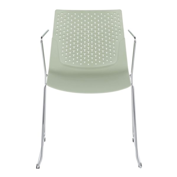 Matcha Green Chrome Contemporary Dining Accent Chairs Set of 2 5