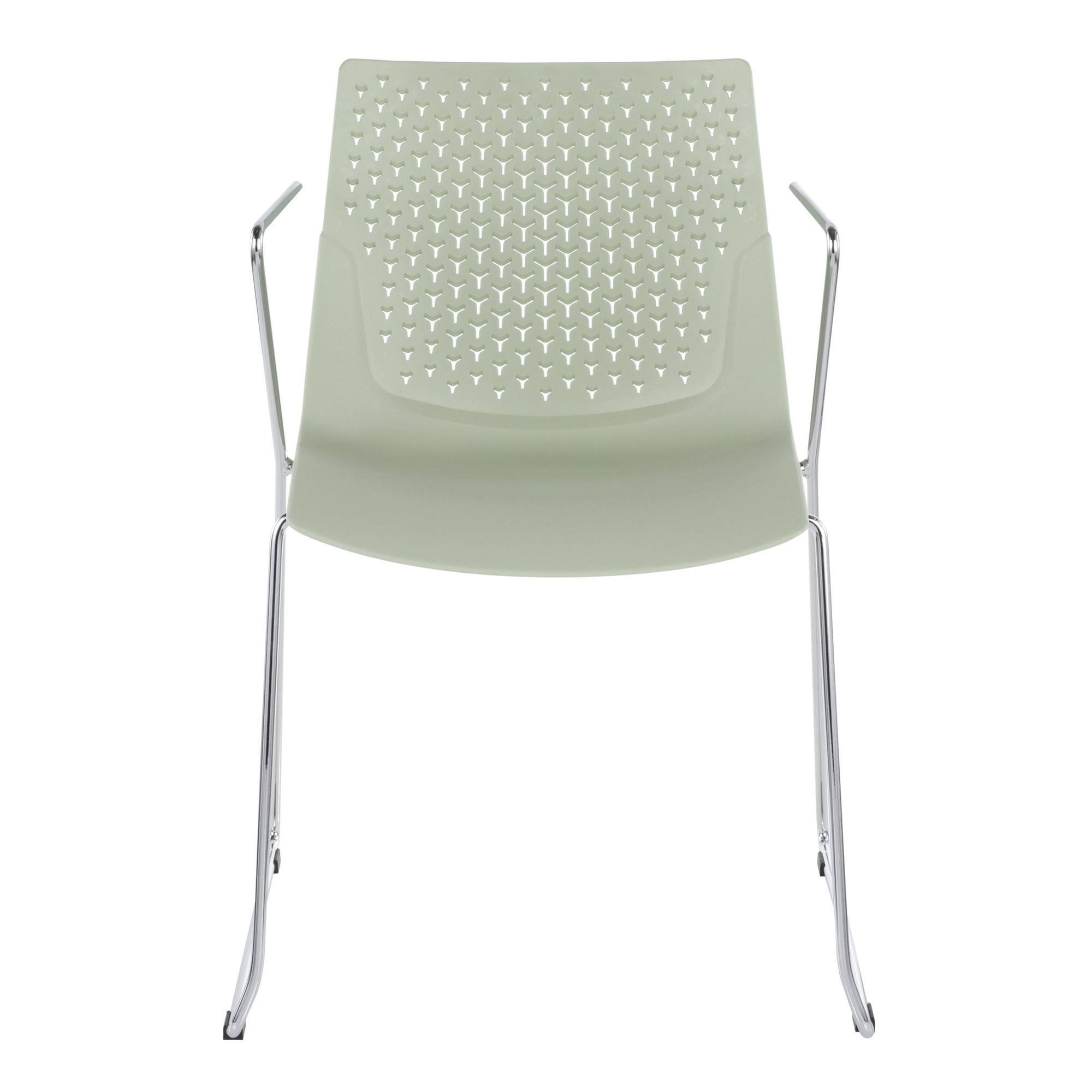 Matcha Green Chrome Contemporary Dining Accent Chairs (Set of 2) 6 Matcha Green Chrome Contemporary Dining Accent Chairs (Set of 2) - Image 6