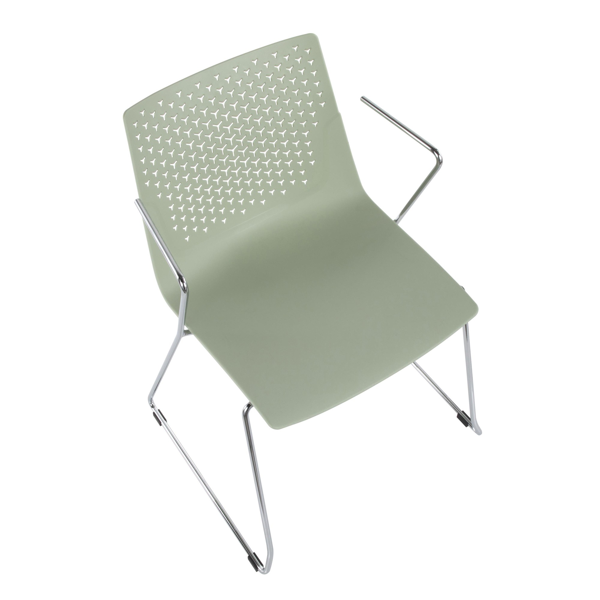 Matcha Green Chrome Contemporary Dining Accent Chairs (Set of 2) 7 Matcha Green Chrome Contemporary Dining Accent Chairs (Set of 2) - Image 7