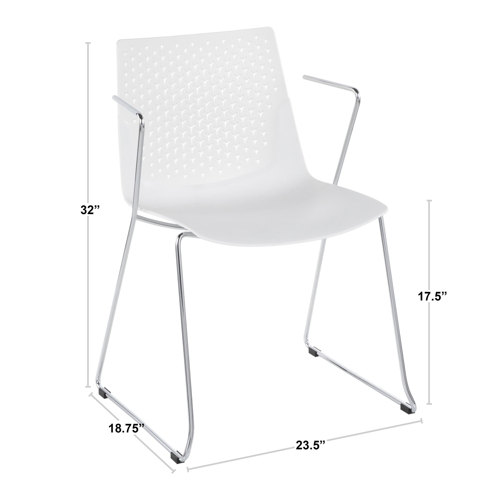 Matcha Grey Chrome Contemporary Accent Chairs (Set of 2) 9 Matcha Grey Chrome Contemporary Accent Chairs (Set of 2) - Image 9