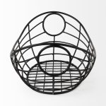 Mateo 22.0L x 12.0W x 7.9H Black Metal Basket