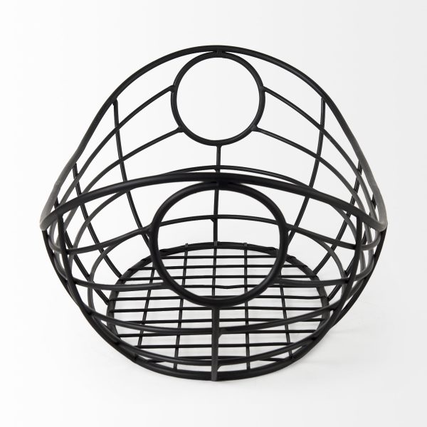 Mateo 22.0L x 12.0W x 7.9H Black Metal Basket 4