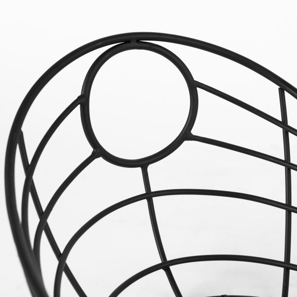 Mateo 22.0L x 12.0W x 7.9H Black Metal Basket 5