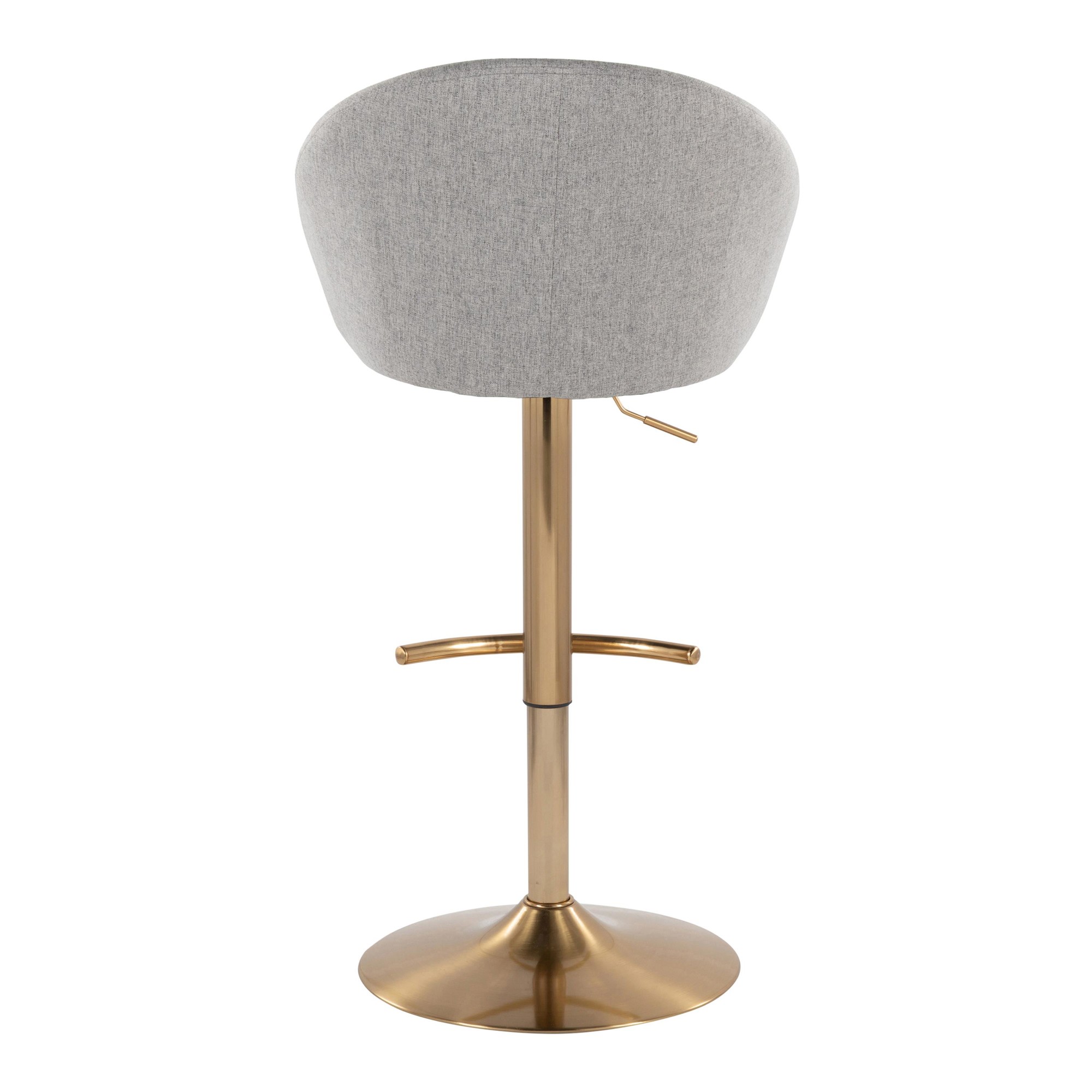 Matisse Gold and Grey Contemporary Adjustable Barstool (Set of 2) 7 Matisse Gold and Grey Contemporary Adjustable Barstool (Set of 2) - Image 7
