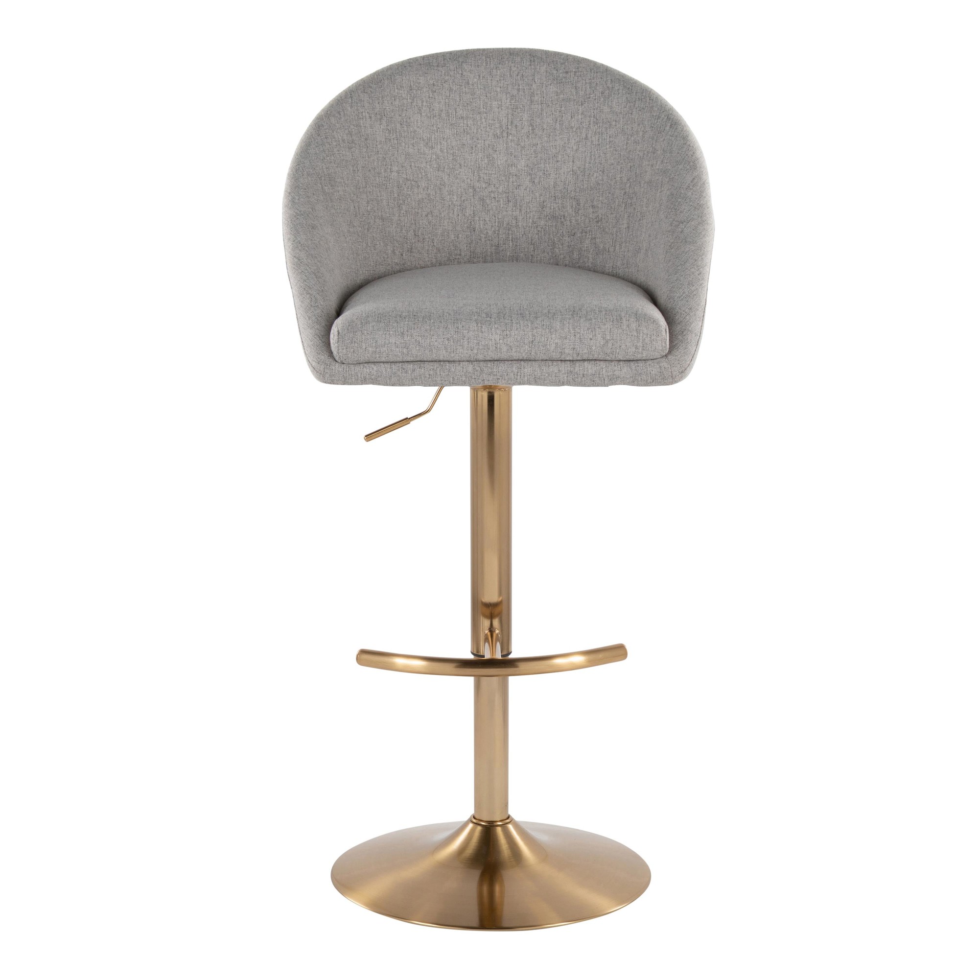 Matisse Gold and Grey Contemporary Adjustable Barstool (Set of 2) 8 Matisse Gold and Grey Contemporary Adjustable Barstool (Set of 2) - Image 8