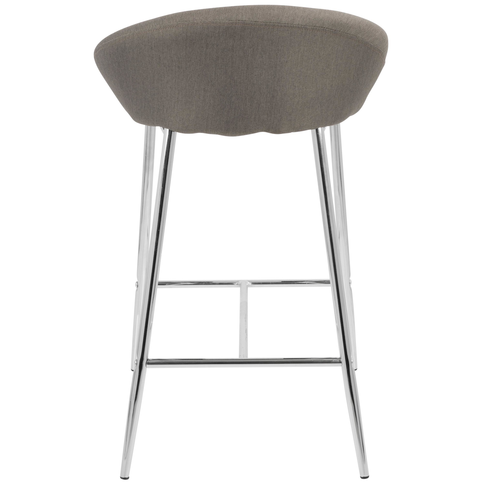 Matisse Grey Fabric Contemporary 26-Inch Counter Stools (Set of 2) 7 Matisse Grey Fabric Contemporary 26-Inch Counter Stools (Set of 2) - Image 7