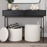 Maverick Cream Faux Leather Textured Contemporary Nesting Ottomans 12 Maverick Cream Faux Leather Textured Contemporary Nesting Ottomans