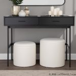 Maverick Cream Faux Leather Textured Contemporary Nesting Ottomans 11 Maverick Cream Faux Leather Textured Contemporary Nesting Ottomans