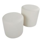 Maverick Cream Faux Leather Textured Contemporary Nesting Ottomans 15 Maverick Cream Faux Leather Textured Contemporary Nesting Ottomans