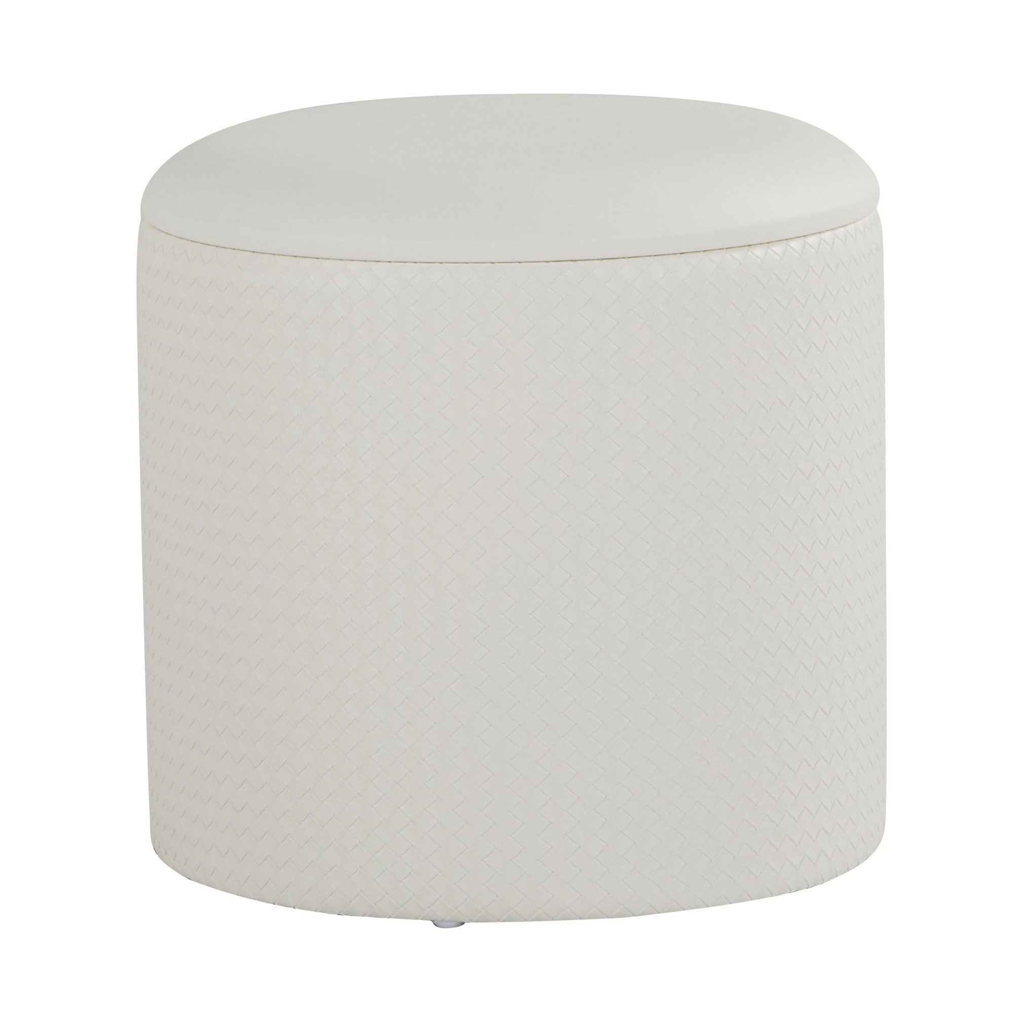 Maverick Cream Faux Leather Textured Contemporary Nesting Ottomans 9 Maverick Cream Faux Leather Textured Contemporary Nesting Ottomans - Image 9