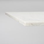Maxton 79.0L x 39.0W x 30.0H Marble Top w/ Gunmetal Base Dining Table
