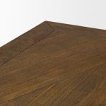 Maxton II 79x39 Rectangular Brown Solid Wood Top Dark Gunmetal Base Dining Table