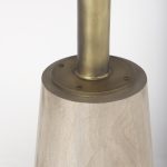 Maxwell 32" Round Light Wood Tabletop & Base w/ Gold Metal Accent Pedestal Bistro Table