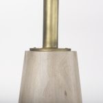 Maxwell 32" Round Light Wood Tabletop & Base w/ Gold Metal Accent Pedestal Bistro Table