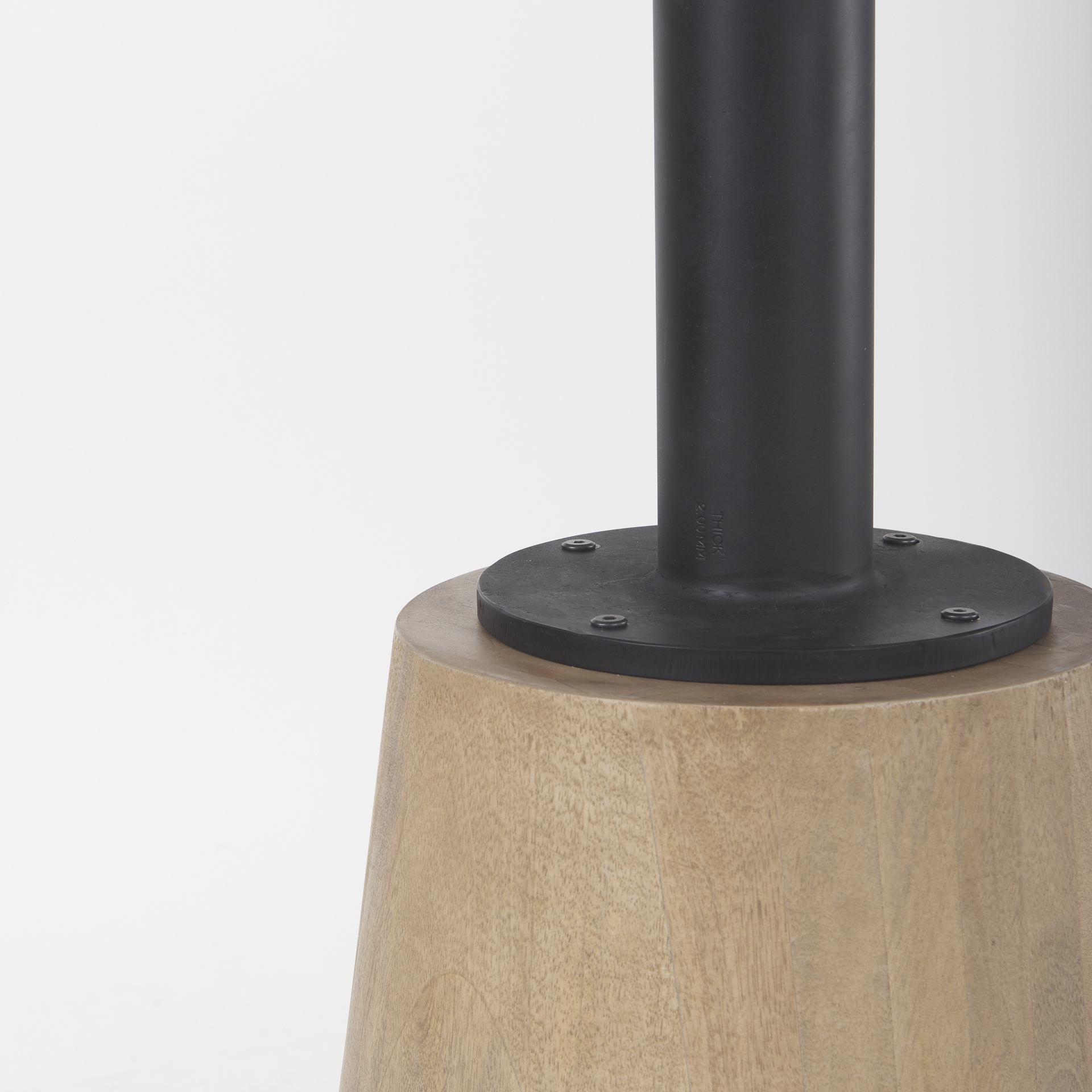 Maxwell 32" Round White Marble Tabletop w/ Blonde Wood & Black Metal Accent Pedestal Bistro Table 7 Maxwell 32" Round White Marble Tabletop w/ Blonde Wood & Black Metal Accent Pedestal Bistro Table - Image 7