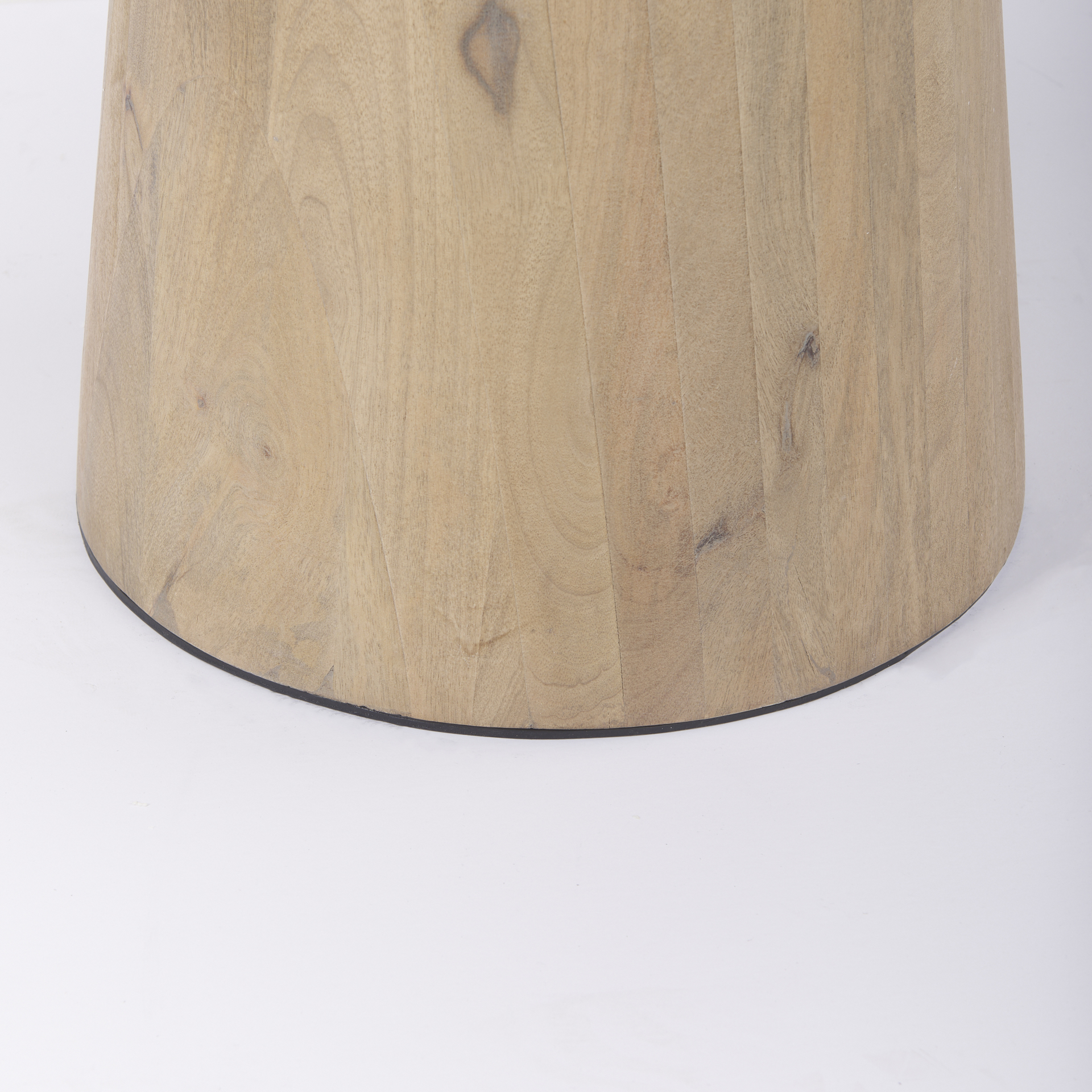 Maxwell 32" Round White Marble Tabletop w/ Blonde Wood & Black Metal Accent Pedestal Bistro Table 8 Maxwell 32" Round White Marble Tabletop w/ Blonde Wood & Black Metal Accent Pedestal Bistro Table - Image 8