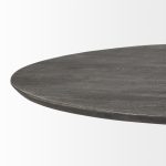 Maxwell 54" Brown Solid Wood Top Brown Metal/Wood Base Dining Table