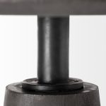 Maxwell 54" Brown Solid Wood Top Brown Metal/Wood Base Dining Table
