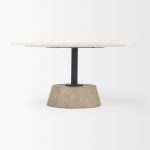 Maxwell Marble Top Pedestal Base Round Coffee Table