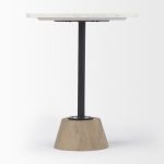Maxwell Marble Top Pedestal End/Side Table