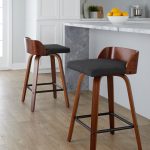 Maya 26 Inch Walnut Wood Charcoal Swivel Counter Stools (Set of 2) 14 Maya 26 Inch Walnut Wood Charcoal Swivel Counter Stools (Set of 2)